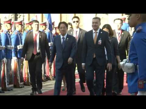 Taiwan VP and south american leaders arrive at Paraguay president swearing-in ceremony