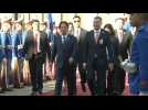Taiwan VP and south american leaders arrive at Paraguay president swearing-in ceremony