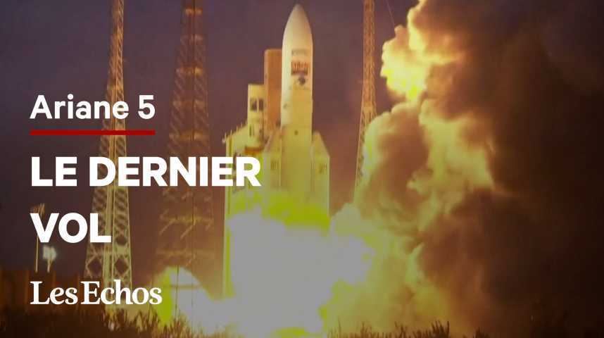 Illustration pour la vidéo Ariane 5 réussit son 117e et ultime vol sous les yeux des spectateurs