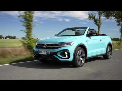 Volkswagen T-Roc Cabriolet in Teal Blue Driving Video