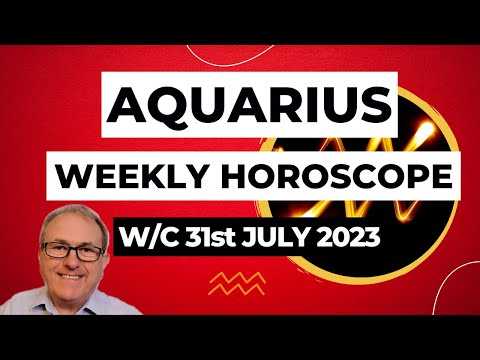 Aquarius Horoscope Weekly Astrology from 31st July 2023