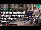 14-Juillet : Emmanuel Macron applaudi sur les Champs-Élysées n'a pas échappé à quelques huées