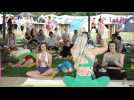 Dour Festival : du yoga pour relaxer les corps après une nuit de fête