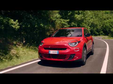 The new Fiat 600e RED Driving in the country