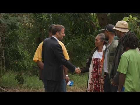 French President Macron tours New Caledonia, examines climate change impacts