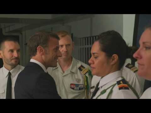 Macron pays tribute to armed forces in New Caledonia
