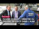 Visite du ministre du Travail Olivier Dussopt à Fontaine-les-Grès