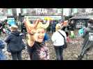Fans arrive at mud-stricken German heavy metal festival as entry frozen