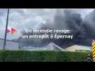 Incendie dans un entrepôt de la zone d'activité des Terres Rouges, à Épernay