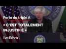 Perte du triple A américain : une décision « totalement injustifiée », réagit Janet Yellen