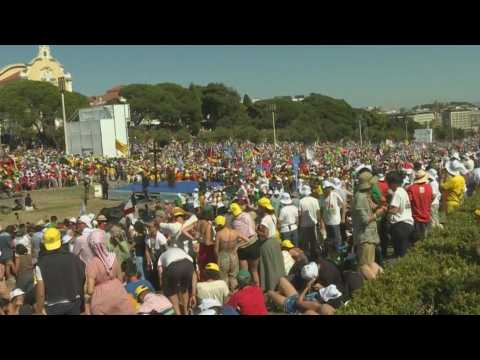 Thousands of pilgrims await Pope Francis at World Youth Day in Lisbon