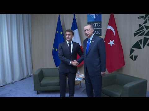 French President Macron meets Turkish president Erdogan on first day of NATO summit