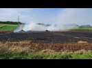 Monchy-au-Bois: trois hectares de champ brûlés