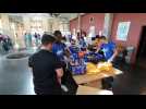 Distribution d'aide alimentaire aux étudiants par l'association Linkee