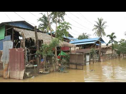 Monsoon flooding leaves village submerged in Myanmar's Mon state