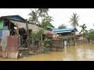 Monsoon flooding leaves village submerged in Myanmar's Mon state