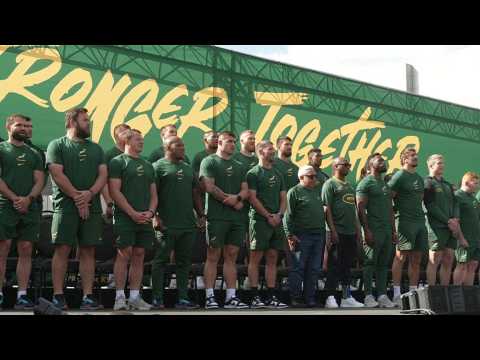 Springboks bid farewell to South Africa en route to Rugby World Cup in France