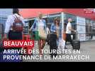 Arrivée des touristes en provenance de Marrakech à l'aéroport de Beauvais