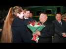 Poignée de main entre Vladimir Poutine et le dirigeant nord-coréen Kim Jong Un en Russie