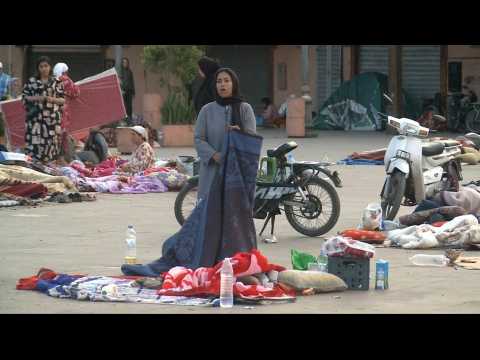 Moroccans sleep in Marrakesh square fourth day after earthquake