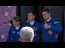 ISS mission members bid farewell ahead of manned space mission launch