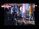 VIDÉO. Clément Beaune, ministre des Transports, teste un circuit vélo dans une cour d'école à Niort
