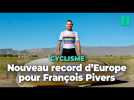 Le cycliste français François Pervis bat le record d'Europe de vitesse en vélo couché caréné