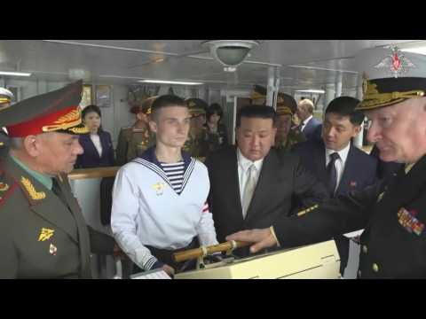 Russia's defence minister shows North Korea's Kim Russian warship