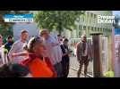 VIDEO. Royal de Luxe à Bellevue : entrée très remarquée de Bull Machin dans l'école Jean-Zay