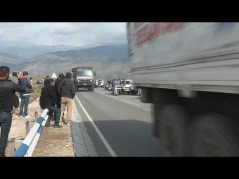 Russian convoy heads from Armenia to Nagorny-Karabakh on Lachin corridor