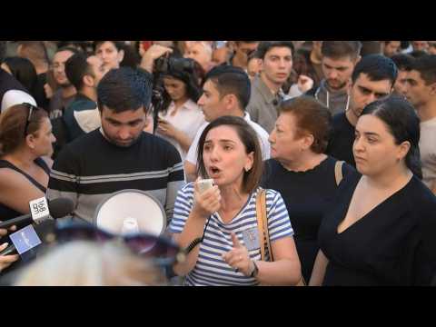Protestors in Armenia's capital urge action following Azerbaijan military offensive