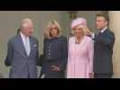 King Charles III and Queen Camilla arrive at Elysee Palace