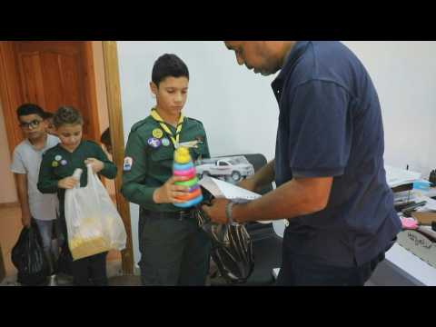 Libyan scouts send toys and letters to the children in flood-stricken Derna