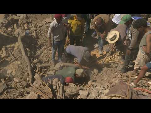 Morocco rescuers find body under quake rubble at epicentre village