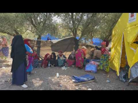 Moroccans shelter in makeshift camp in quake-hit village