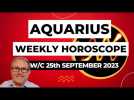 Aquarius Horoscope Weekly Astrology from 25th September 2023