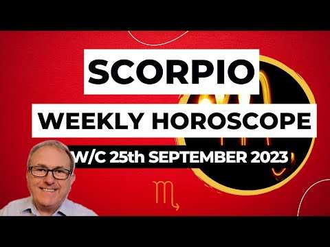 Scorpio Horoscope Weekly Astrology from 25th September 2023