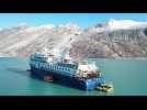 Rescue mission underway after luxury cruise ship runs aground in Greenland