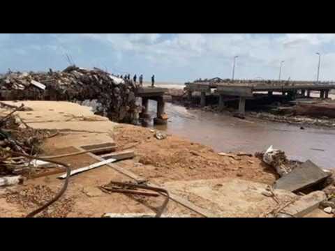 Massive destruction in Libyan city of Derna following deadly floods