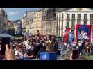 Lille: la coupe du monde de rugby exposée sur la Grand place
