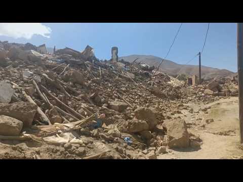 Destruction in small Moroccan village after quake