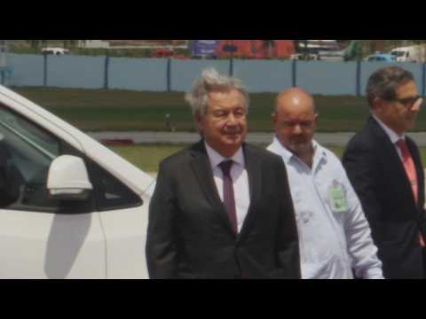UN chief Antonio Guterres arrives for G77 plus China summit in Havana