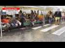 VIDÉO. Des trombes d'eau ce dimanche au marché de Trouville en raison des orages
