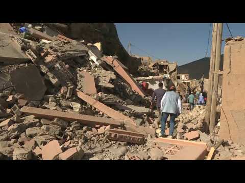 Moroccans scour rubble for quake survivors in Atlas village
