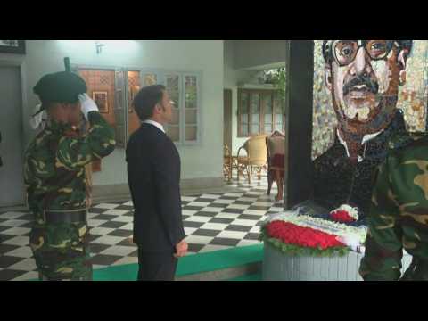 France's Macron visits Bangabandhu Memorial Museum in Dhaka
