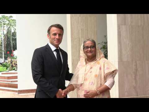 France's Macron meets with Bangladesh PM Hasina