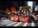 VIDÉO. Manifestations pour le climat à New-York deux jours avant l'Assemblée générale de l'Onu