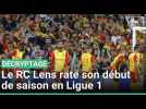 RCL : Lens n'y arrive toujours pas après la défaite face à Metz