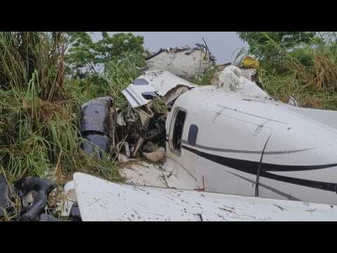 Images of crashed plane which killed 14 people in Brazilian Amazon