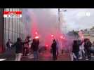 SCO Angers. Les supporters manifestent devant le stade avant le match contre la direction du club